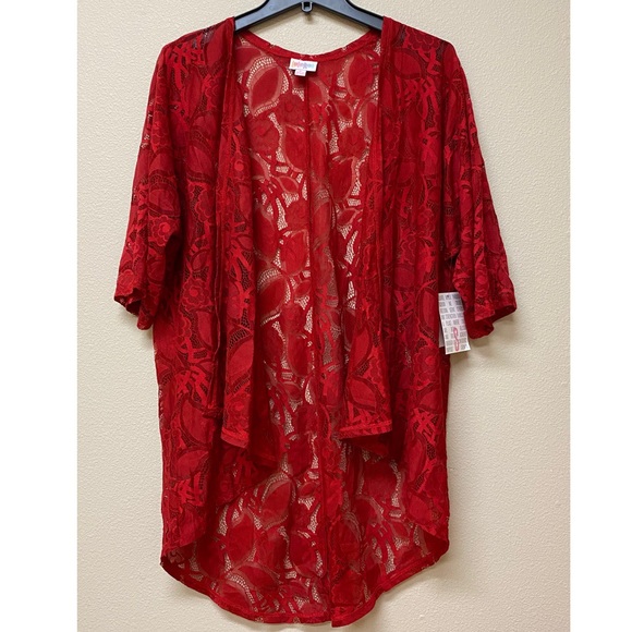 ⚡️FLASH SALE⚡️NWT LuLaRoe Lindsay Lace Red Small - Picture 1 of 5